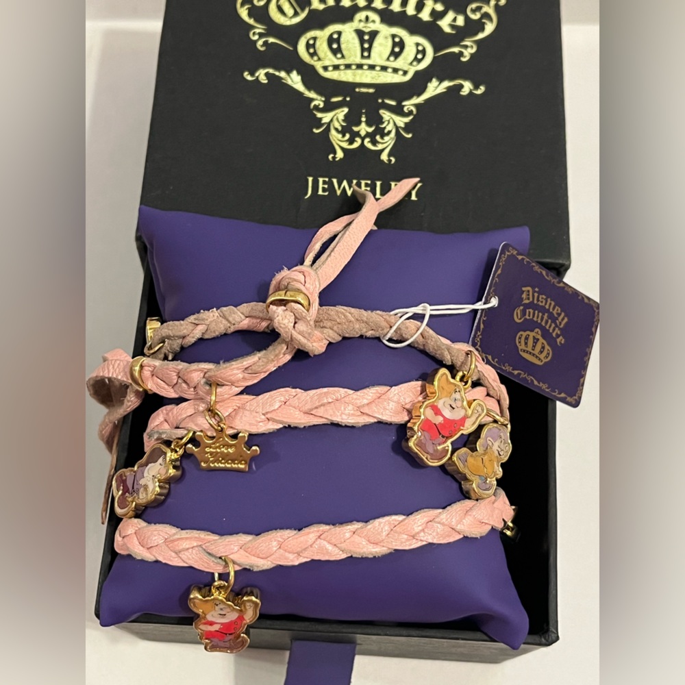 DISNEY COUTURE X KIDADA JEWELRY SNOW WHITE CHARM BRACELET WRAP Y2K Nicole